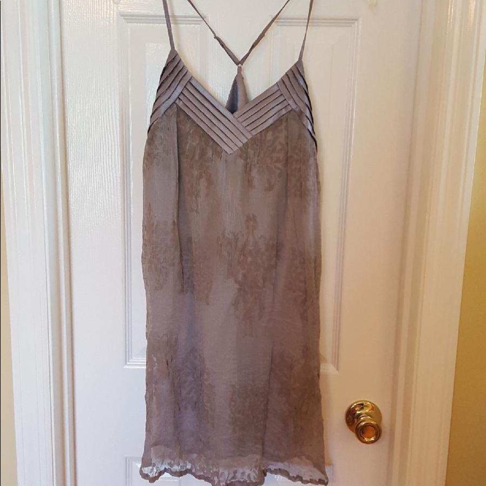 Gray F21 floral dress
